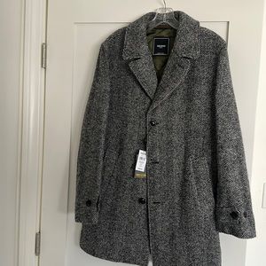 Todd Snyder Grey Broken Herringbone Carcoat